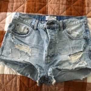 One x Oneteaspoon denim cutoff shorts